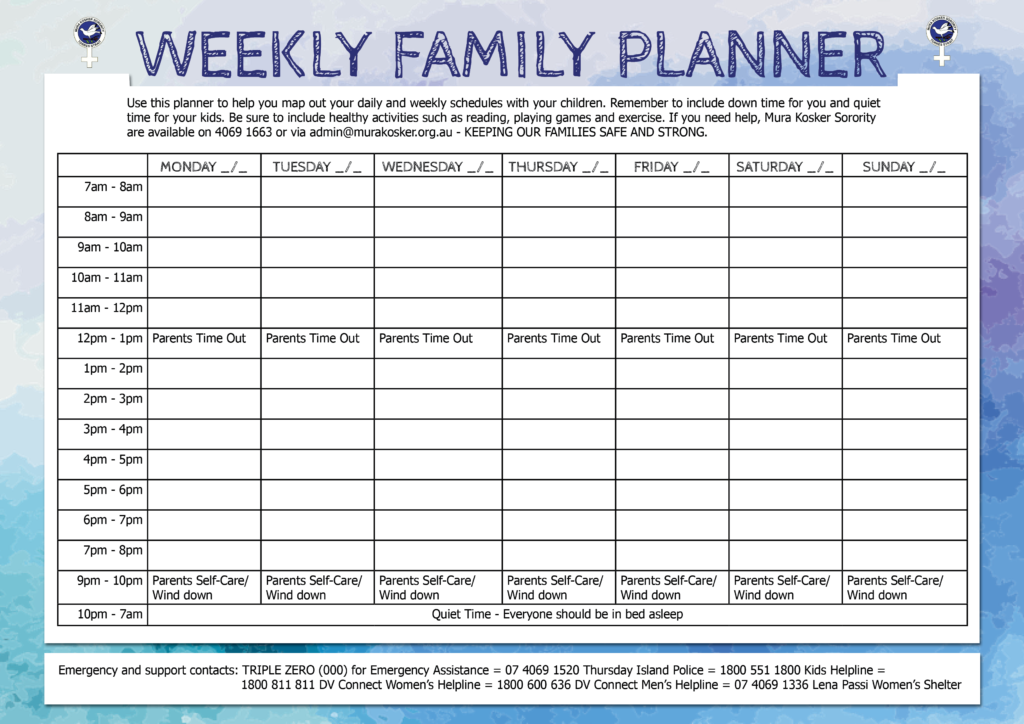 Mura Buai Weekly Planner